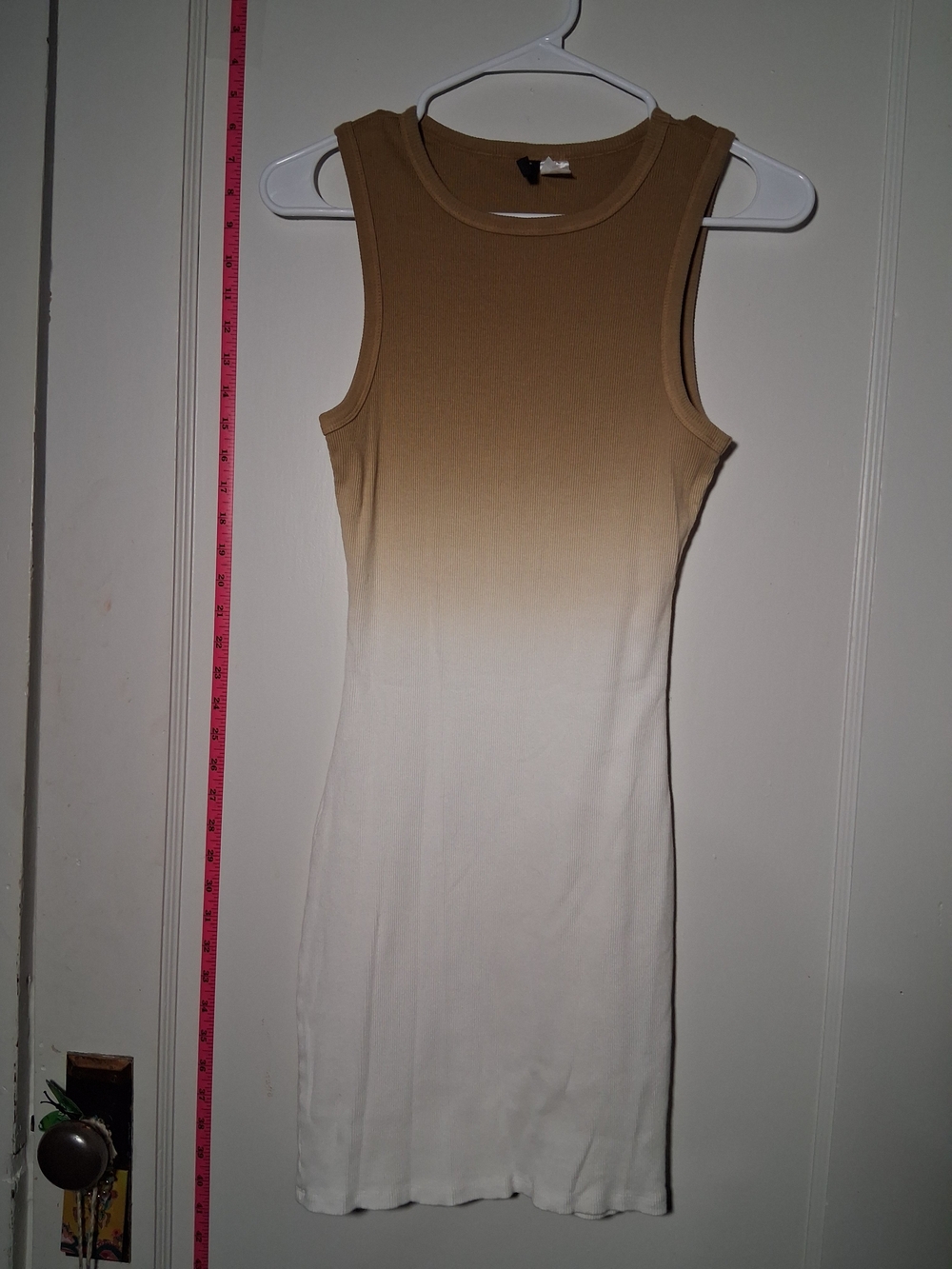 H&M Ombre Tank Dress in Brown and White